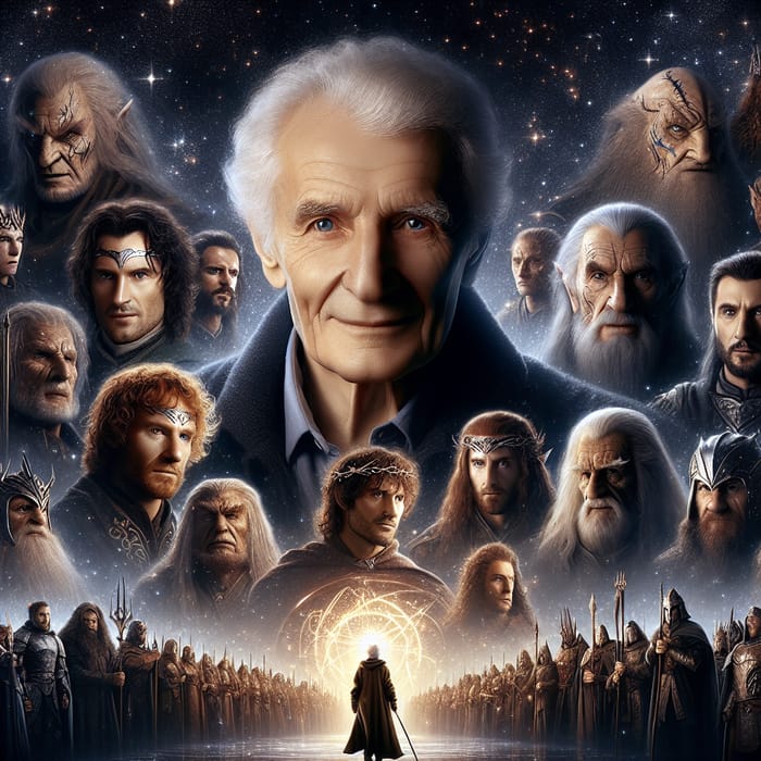 Epic Lord of the Rings Painting by George R.R. Martin | Majestic Characters