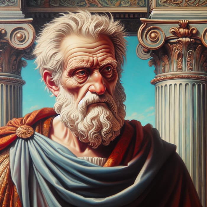 Oil Painting of Seneca: Classical Roman Portrait