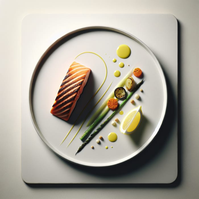 Minimalist Main Dish - Seared Salmon & Grilled Vegetables Recipe