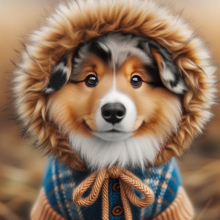 Adorable Puppy in Stylish Winter Coat | Winter Pet Fashion