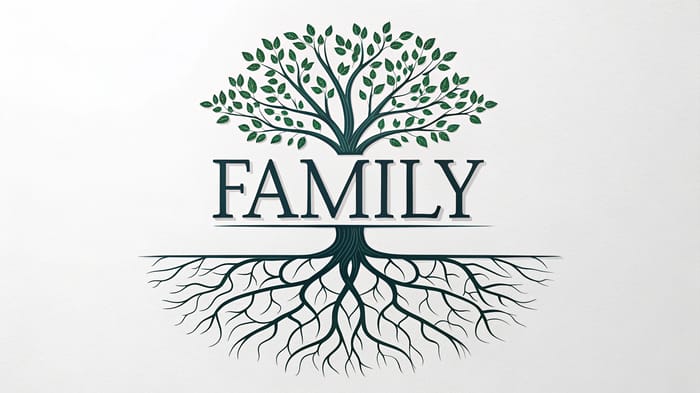 Family Unity Symbolized by Tree Roots