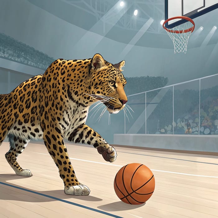 Jaguar Playing Basketball: Fun Animal Sports