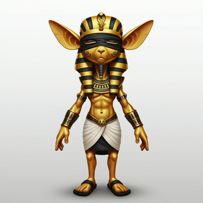 Stylized Ancient Egyptian Deity Illustration