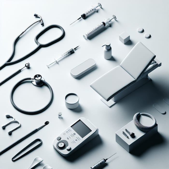 Minimalist Medical Equipment: Tranquil Scene