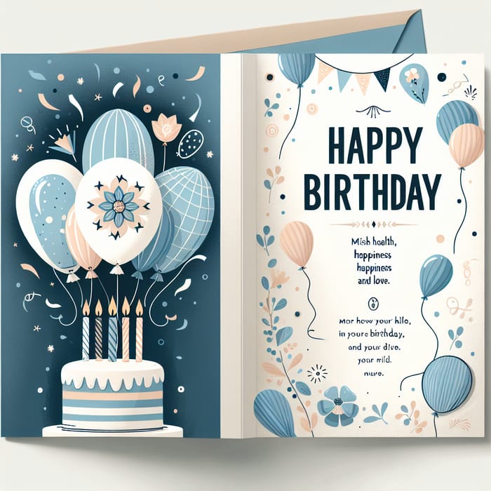 Happy Birthday Greeting Card for Middle-Aged Person