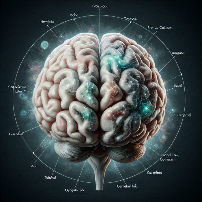 Human Brain - Detailed Image in Natural Shades