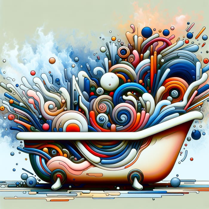 Abstract Art of a Bathtub | A Unique Visual Experience