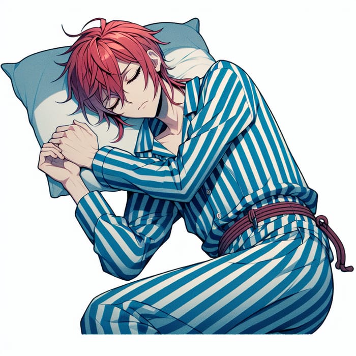 Anime Style Sleeping Male Prisoner Art