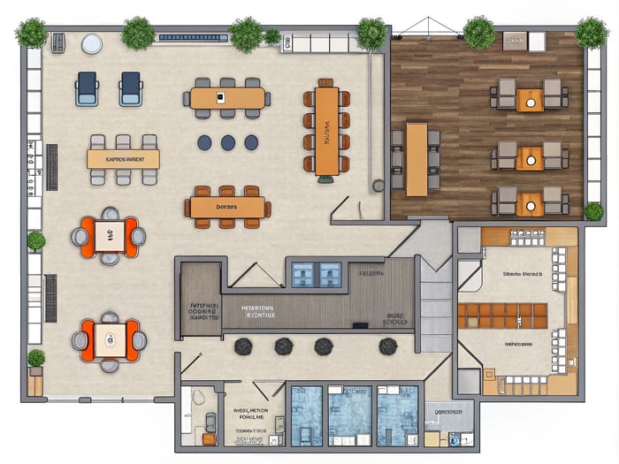 Intricate Office Floor Plan Design Ideas