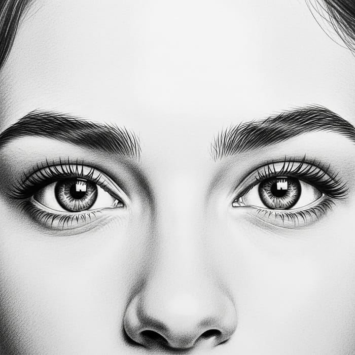 Realistic Pencil Drawing of Eyes and Eyebrows Realistic Pencil Drawing of Eyes and Eyebrows