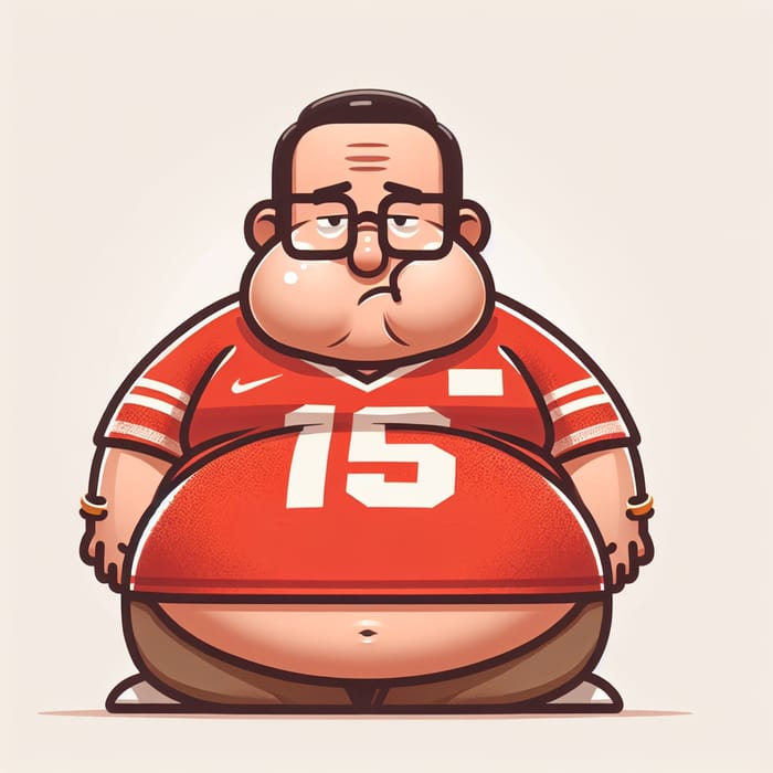 Indonesian Man in Football Jersey with Portly Belly | Expression of Satisfaction