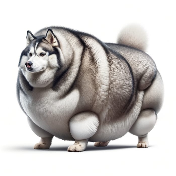 Wild Siberian Husky Inflated Balloon Encounter