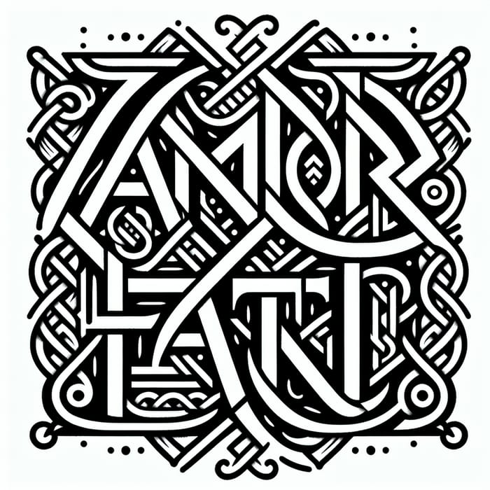 Mystical 'Amor Fati' Rune Tattoo Art