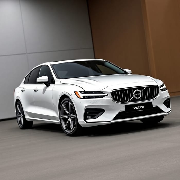 2020 White Volvo V60 D4 Engine Wallpaper