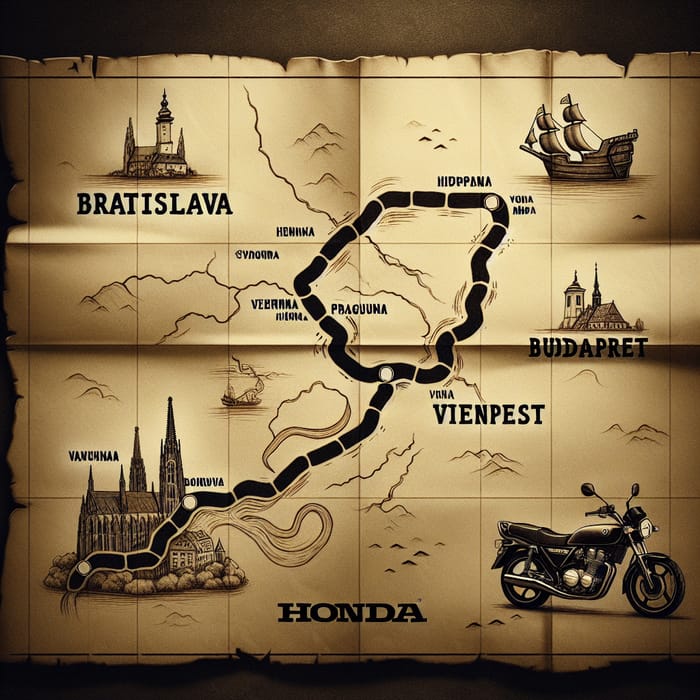 Discover the Golden Road of Central Europe on a Honda Motorcycle - Bratislava to Prague, Vienna, Budapest