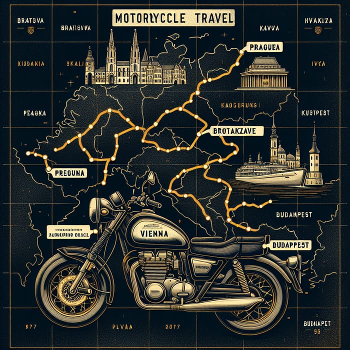 Golden Motorcycle Adventure: Bratislava to Prague, Vienna, Budapest Route