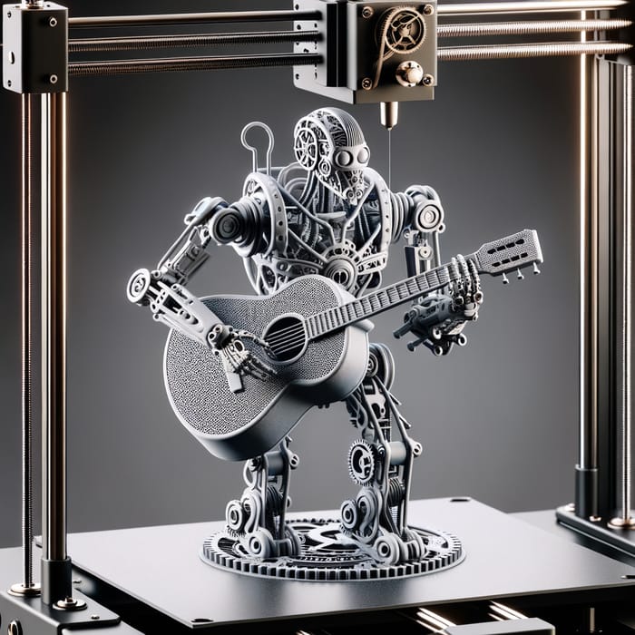 3D Printer Creating Guitar-Playing Robot | Mechanical Limbs