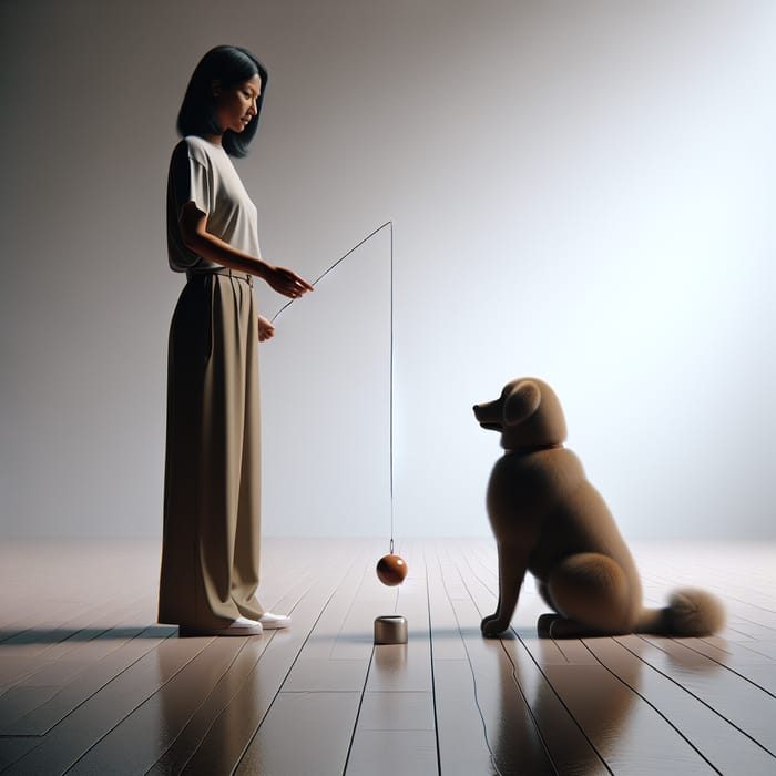 Minimalist Dog Training Scene: Stylish Techniques