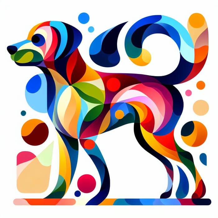 Abstract Dog Art: Colorful Canine Creations