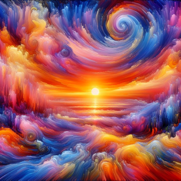 Stunning Abstract Sunset | Colorful Sky Art