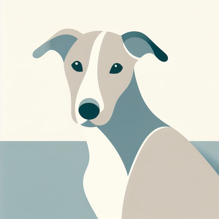 Minimalist Dog: Tranquil and Serene Artwork