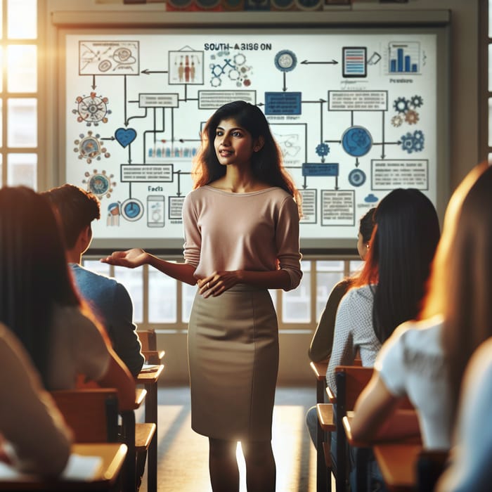 Female Student Presenting Project in Class