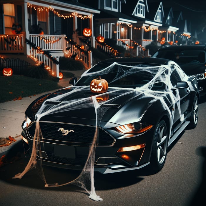 Spooktacular Mustang: Halloween Car Decor Ideas