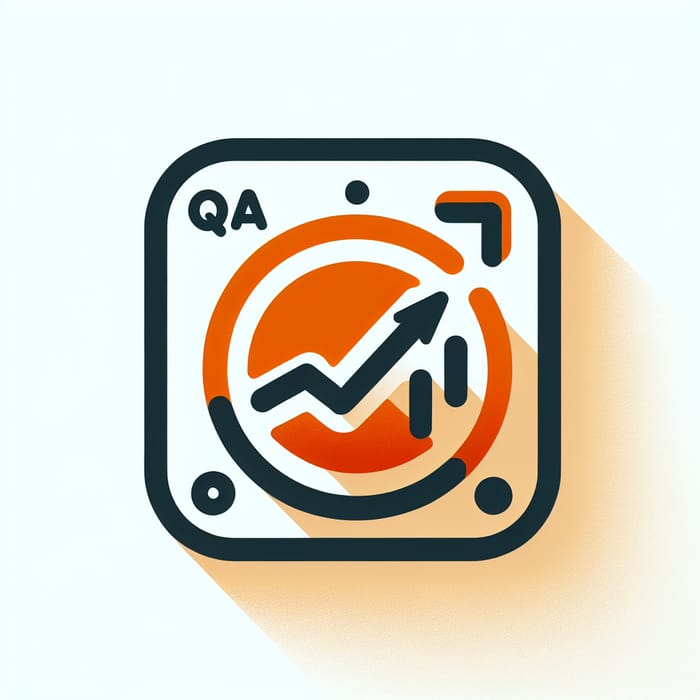 Simple QA Metrics Icon in Orange and Black