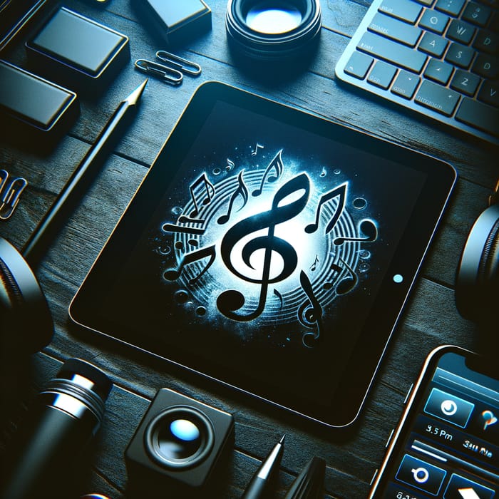 Dark and Translucent Music Logo Design