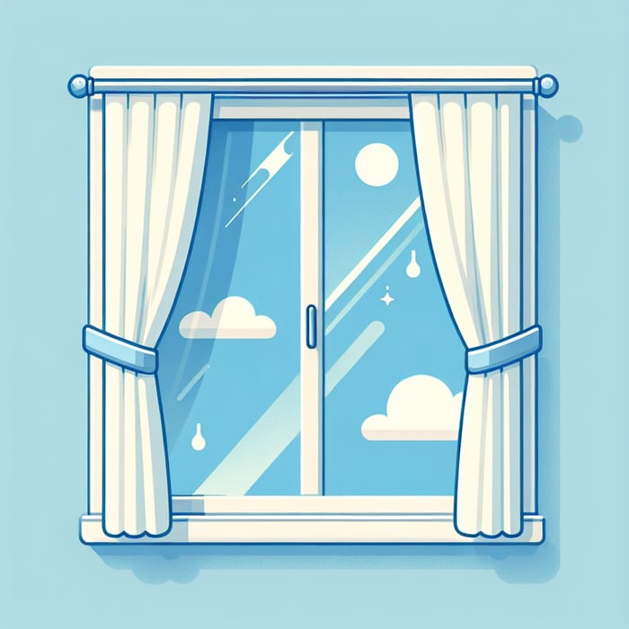 Air-Conditioned Window with Serene Blue Sky View