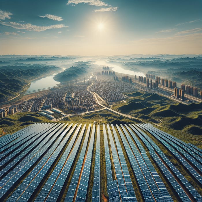 Aerial View of Solar Photovoltaic Panels in LinYou, Baoji, Shaanxi Aerial View of Solar Photovoltaic Panels in LinYou, Baoji, Shaanxi