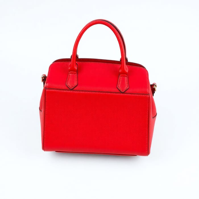 Stylish Red Handbag - Bottom View Analysis