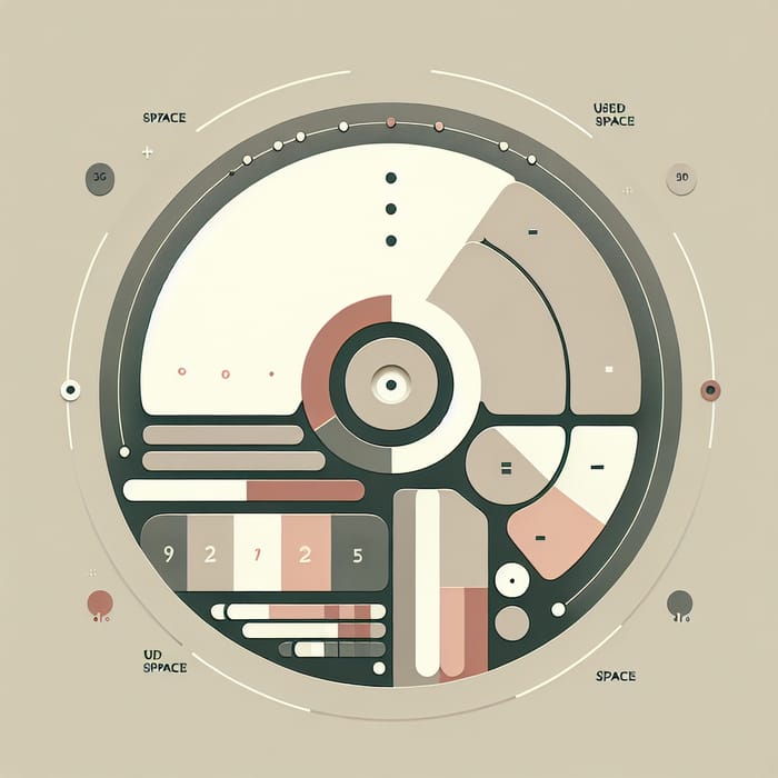 Minimalistic Disk Space: Clean & Geometrical Artwork