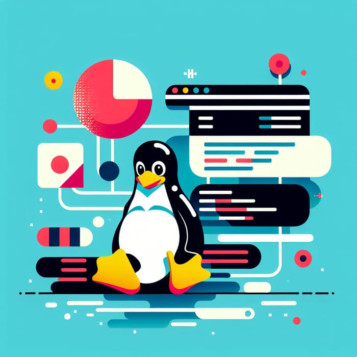 Modern Linux Platform Art Design