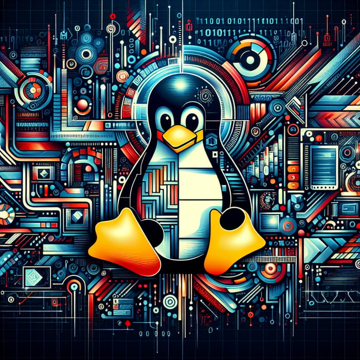 Abstract Linux Artwork | Modern Design