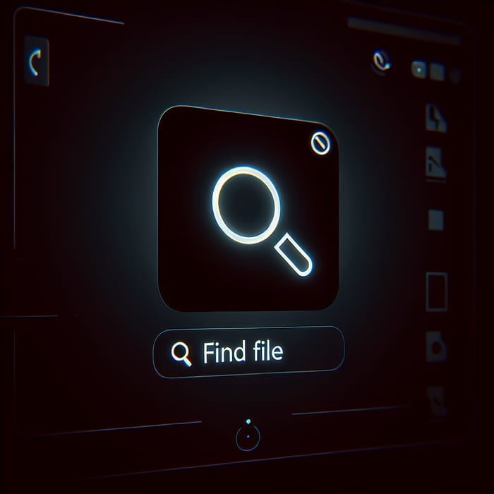 Dark Theme File Finder - Computer Visual Interface