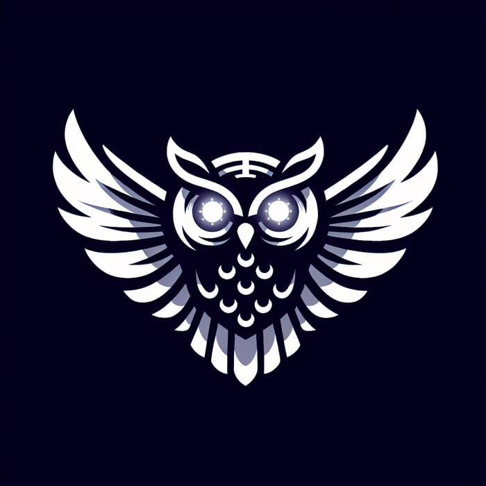 Modern Owl Logo with Illuminated Infrared LED Wings