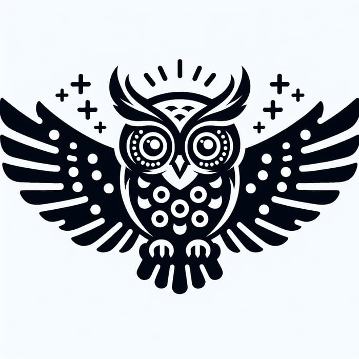 Imaginative Owl Logo Design with LED Lights and Camera Elements