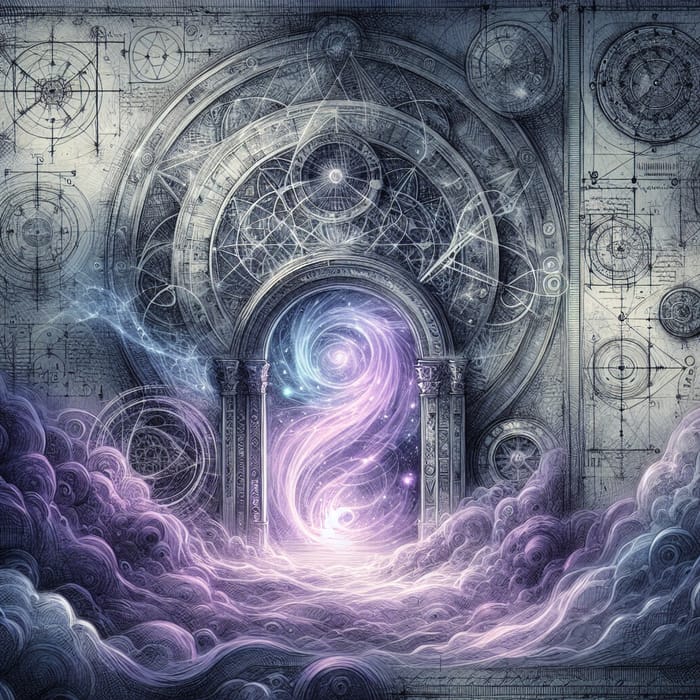 Ethereal Portal to Mana Dimension | Da Vinci Style Concept Art