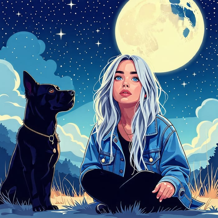 Billie Eilish Disney Pixar Style Art | Dreamy Cartoon Image