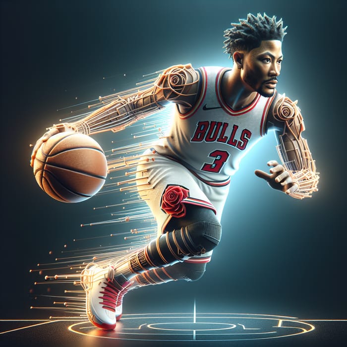 Derrick Rose Inspired 3D Basketball Jersey