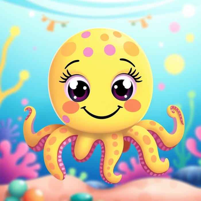 Colorful Children's Octopus Art for Kids