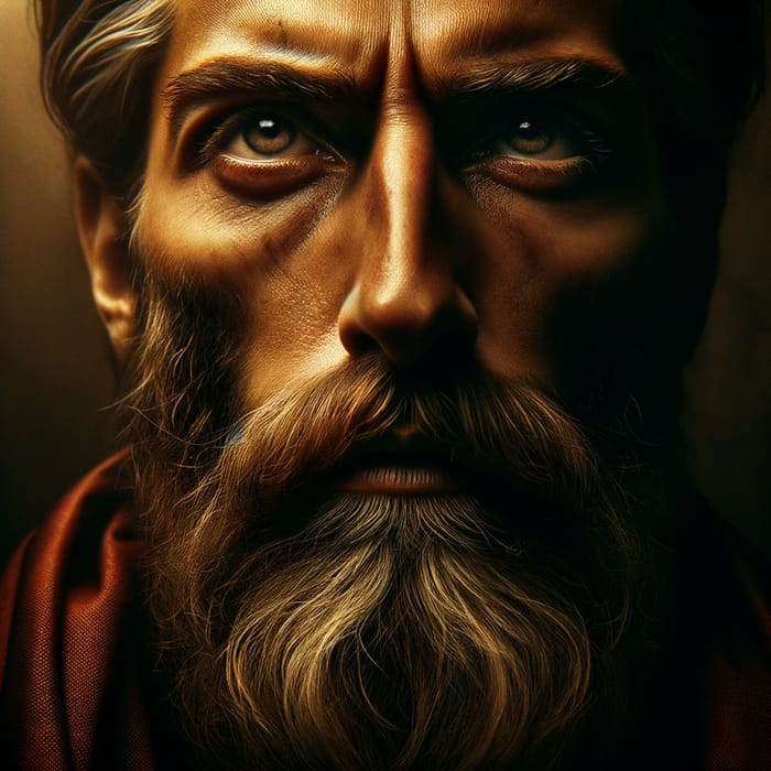 Dramatic Caravaggio-Style Portrait of Religious Devotion