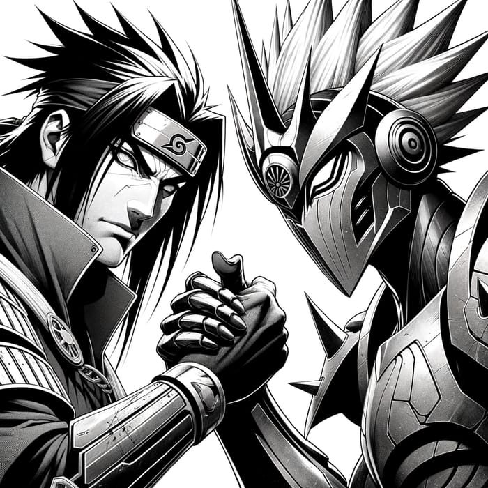 Itachi and Vegeta - Black and White Warrior Duo Team-Up