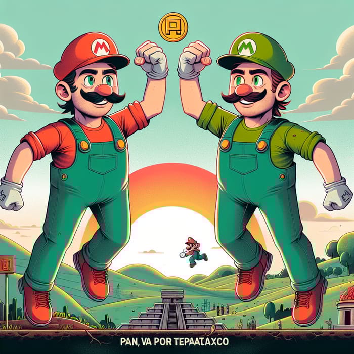 Mario Bros Jumping for Coins at Tepatlaxco Mario Bros Jumping for Coins at Tepatlaxco