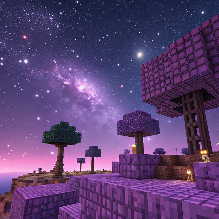 Cosmos Purple Theme for Minecraft