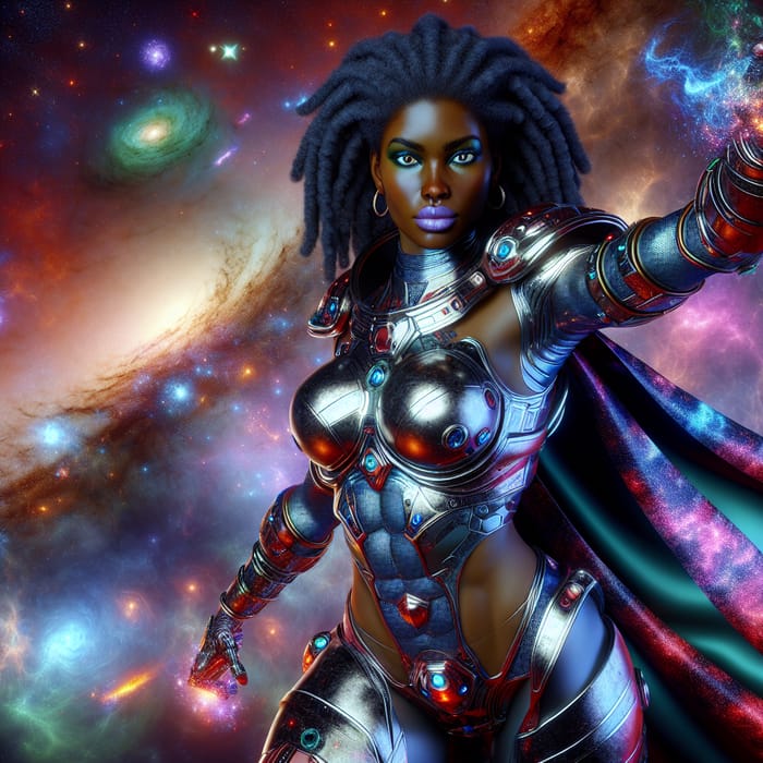 Female Galaxy Warrior | Strong Intergalactic Heroine Artwork