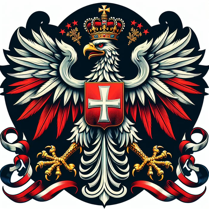 Polish Eagle with Crown and Cross | Majestic Symbol