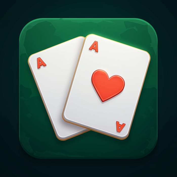 Game Icon Featuring Two White Cards