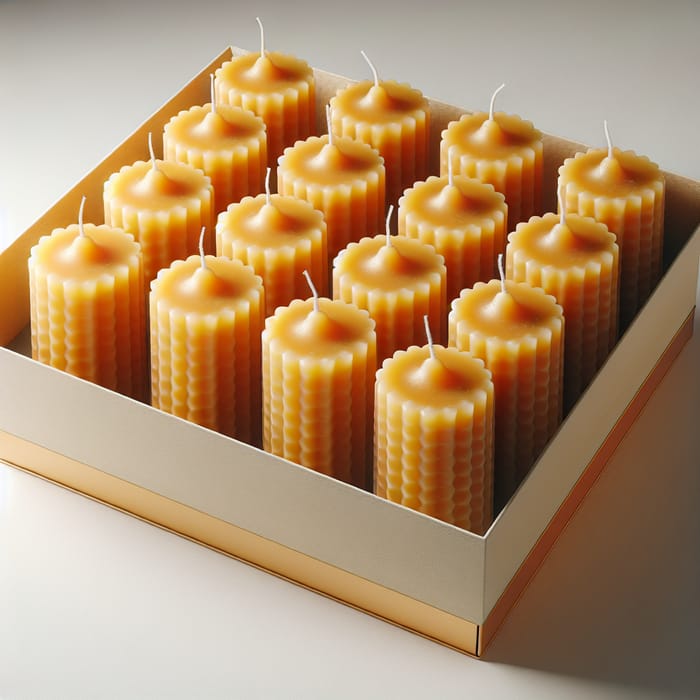 Pack of 9 Pure Beeswax Candles - Premium Quality